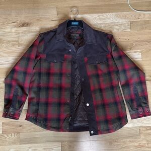 Pendleton Red & Green Plaid Quilted-Lined Shirt Jacket